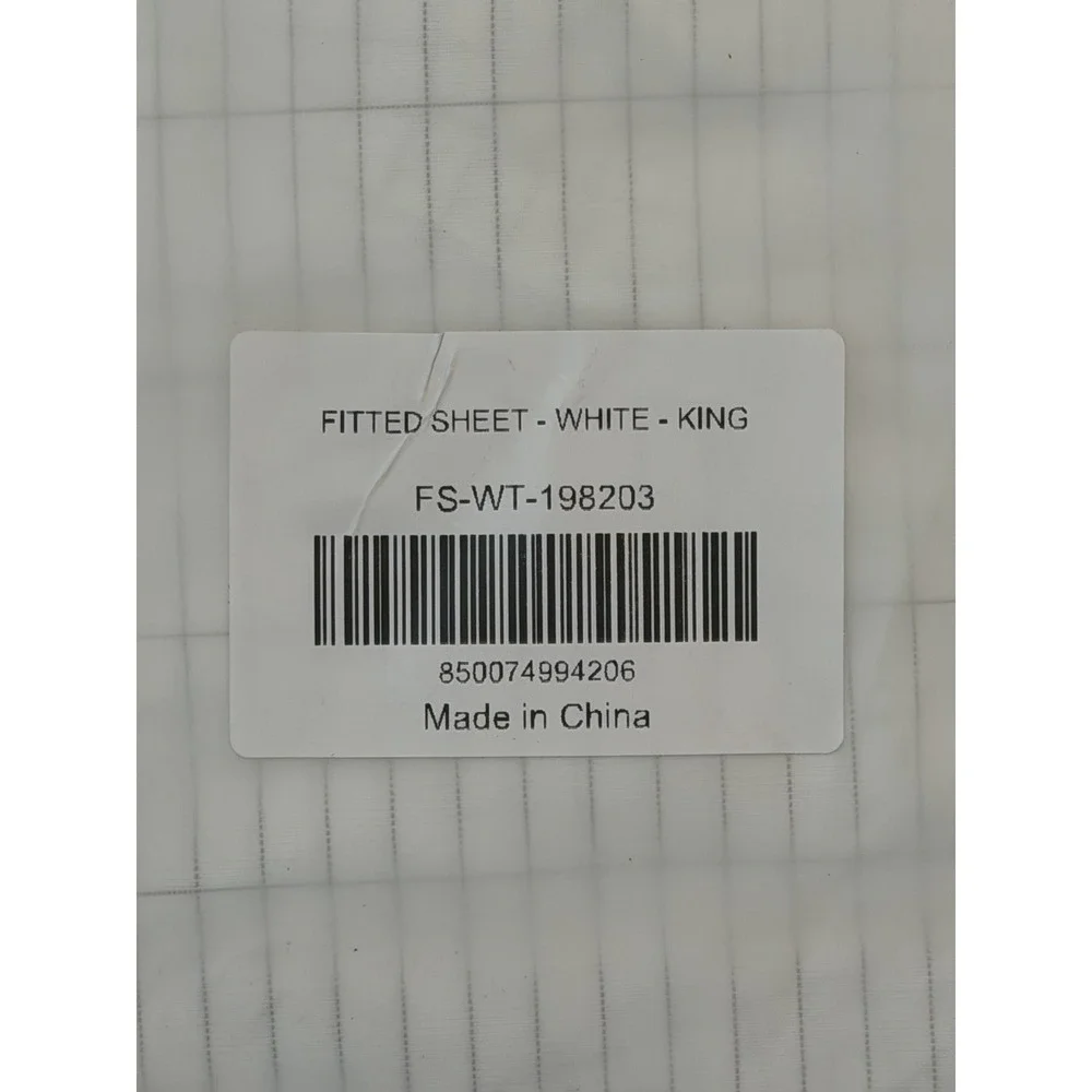 The Grounding Co. King Size Terra Fitted Sheet in White Cord Included New